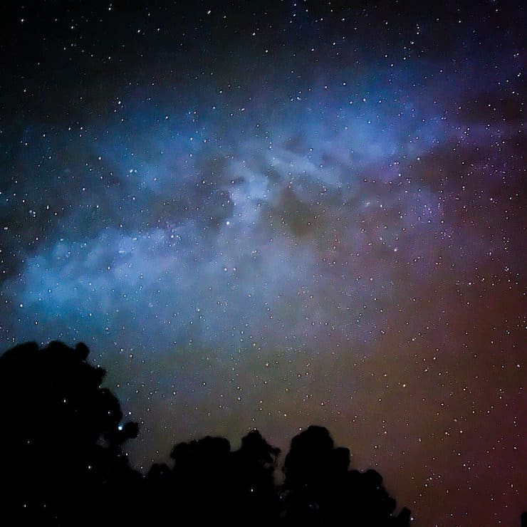 Съемка звезд в ночном режиме с применением формата ProRAW на iPhone