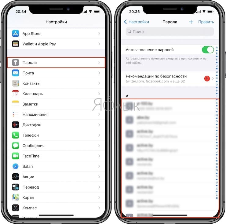 Автозаполнение паролей на iPhone и iPad