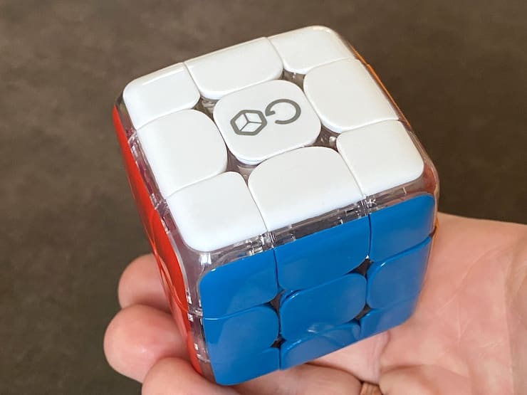 Rubik's Cube GoCube in hand
