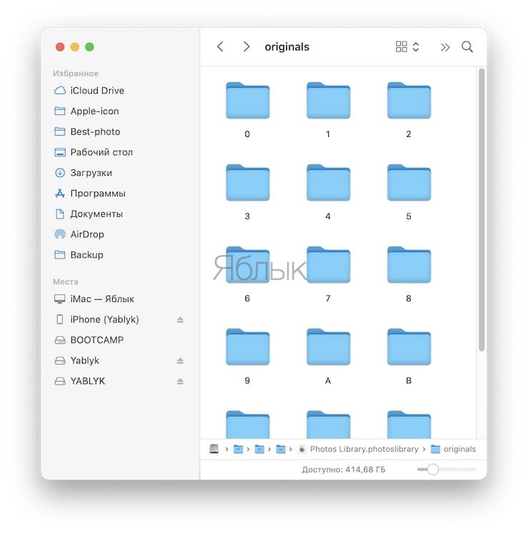 Как открыть в Finder оригинал изображения из «Фото» на Mac (macOS)