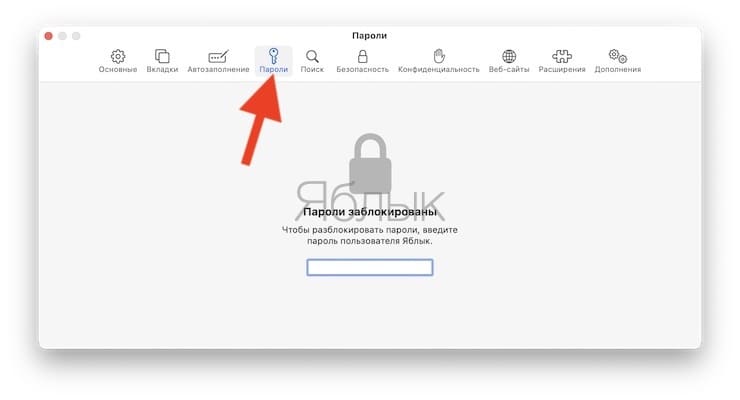 Saved site passwords in Safari on Mac: how to view