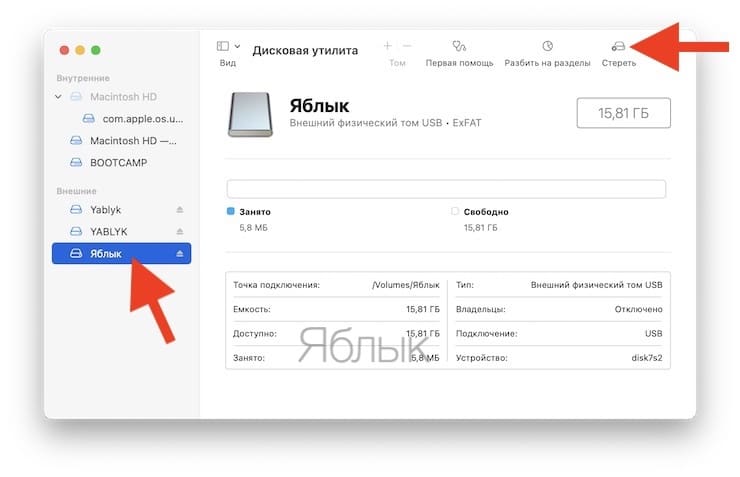 В какой формат форматировать внешний USB-диск (флешку) для работы на Mac