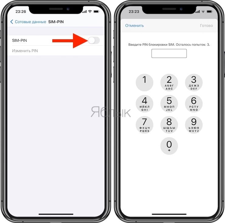 Как отключить ПИН (PIN-код) СИМ карты на iPhone