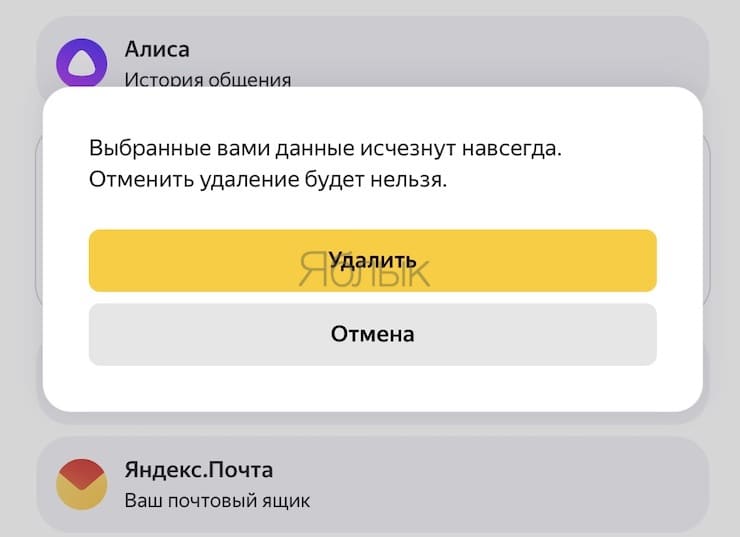 How to remove all information about yourself from Yandex?