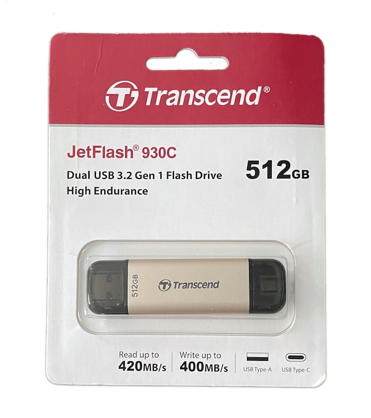 Transcend's JetFlash 930C - USB-C and USB-A flash drive with impressive speed