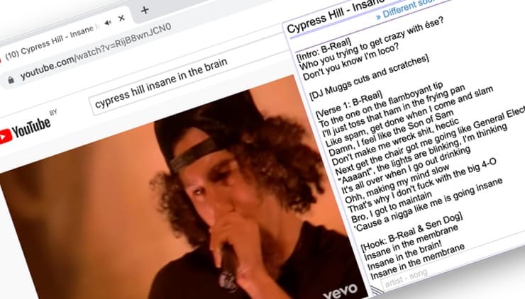 Как включить тексты песен в YouTube рядом с клипом