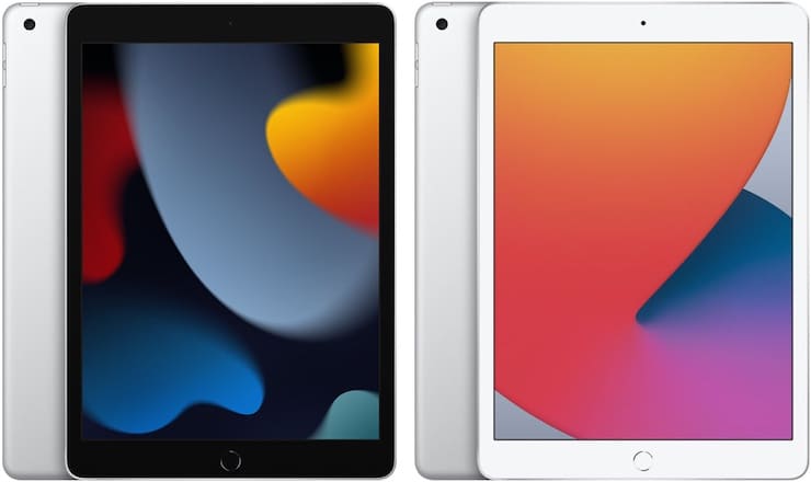 The difference in the colors of iPad 8 and iPad 9