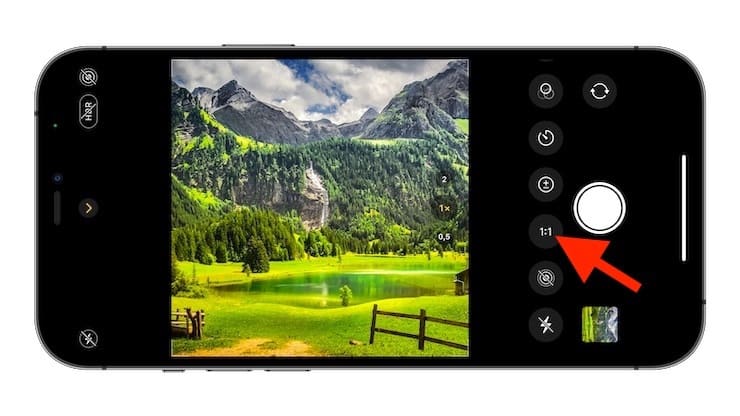 How to choose the aspect ratio of the camera on iPhone