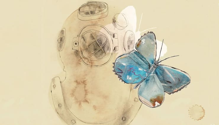 Un costume et un papillon - un livre écrit par l'œil