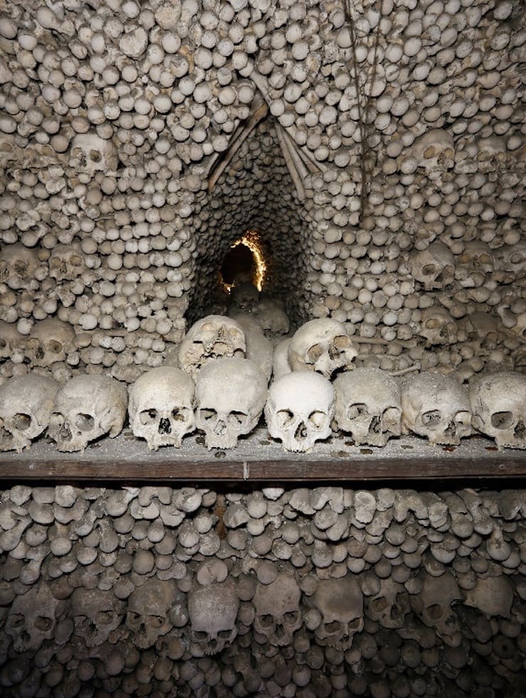 Ossuary in Sedlec - a church with an interior of 40,000 human skeletons