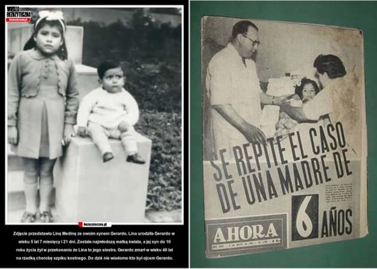 Lina Medina est la plus jeune mère de l'histoire de la médecine à accoucher à l'âge de 5 ans.