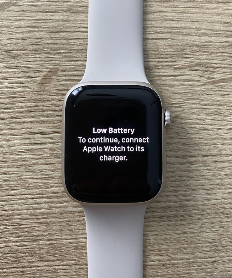 Низкий заряд Apple Watch