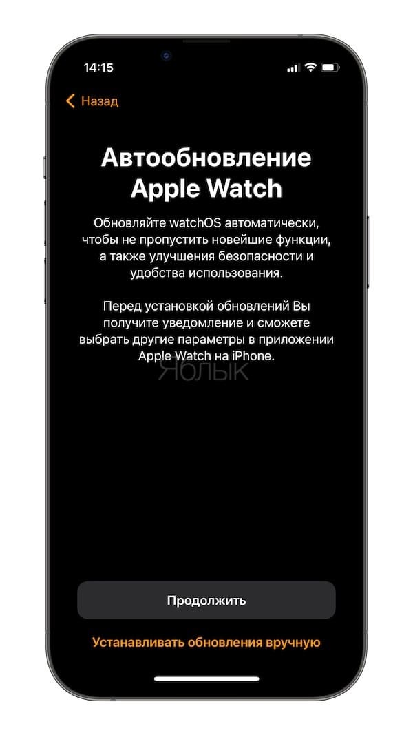 Первичная настройка Apple Watch