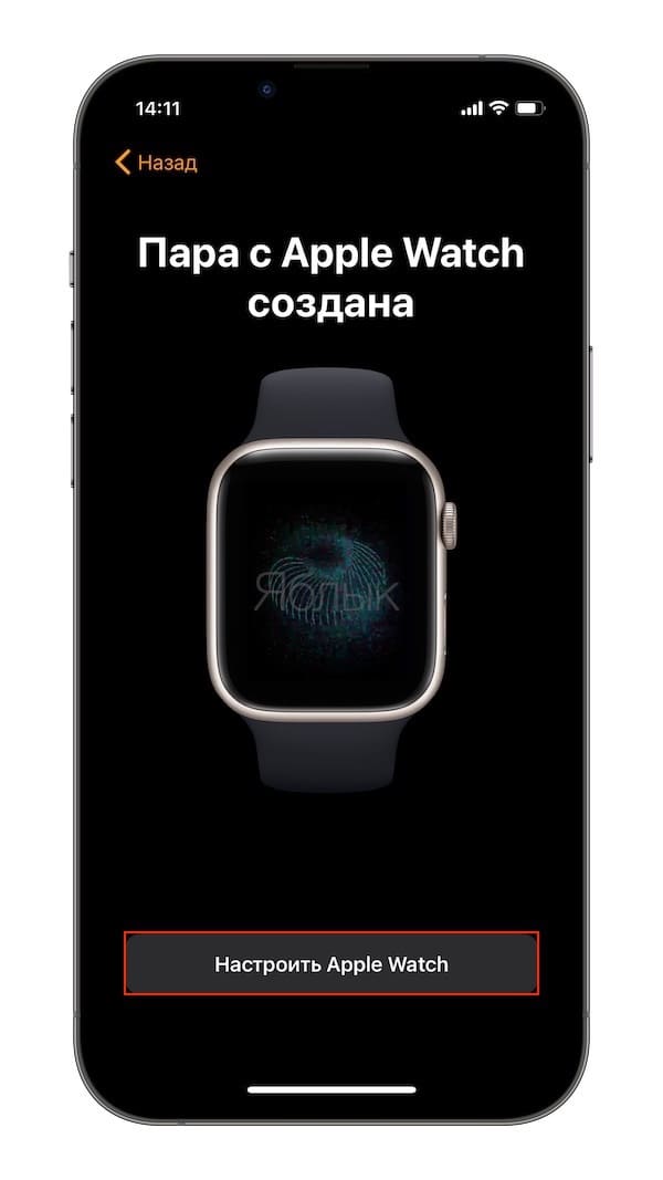 Первичная настройка Apple Watch