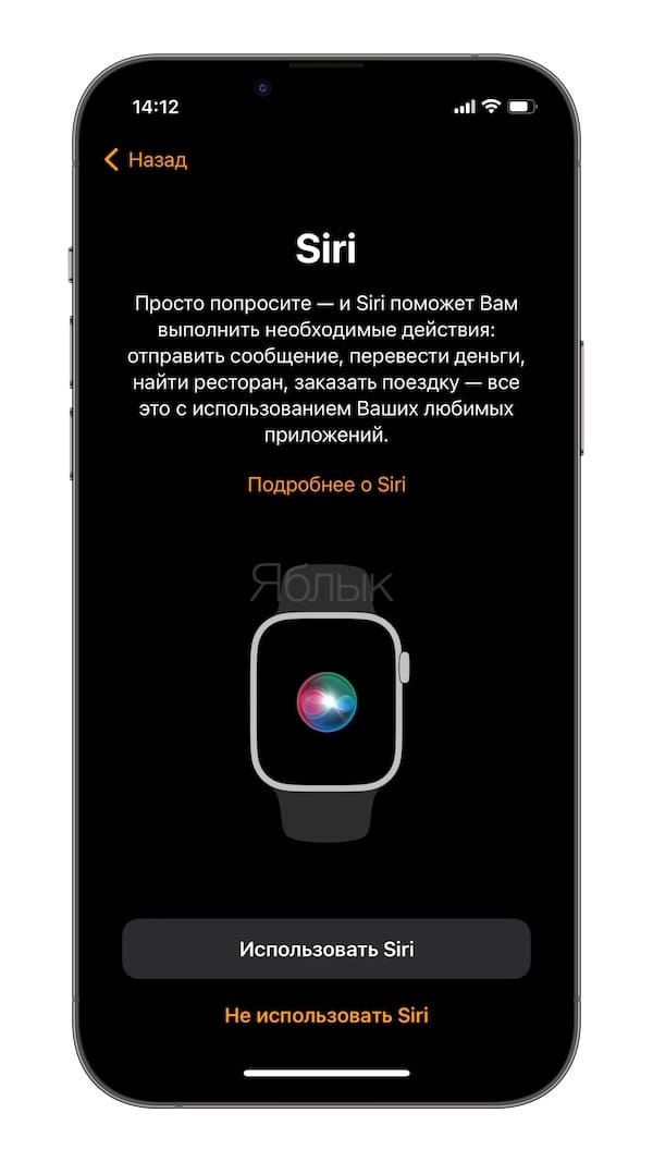 Первичная настройка Apple Watch