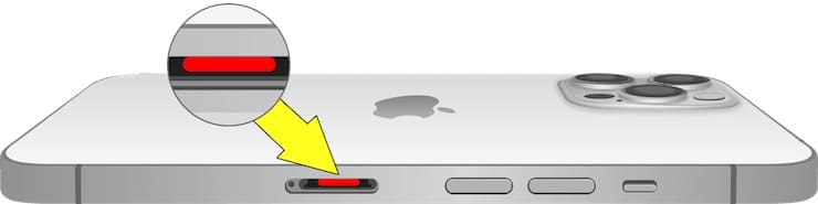 Расположение датчика влаги на iPhone 13 Pro