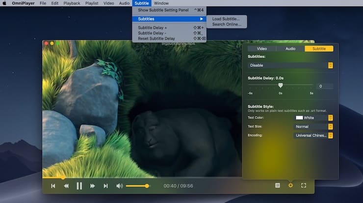 OmniPlayer - видеоплеер для Mac