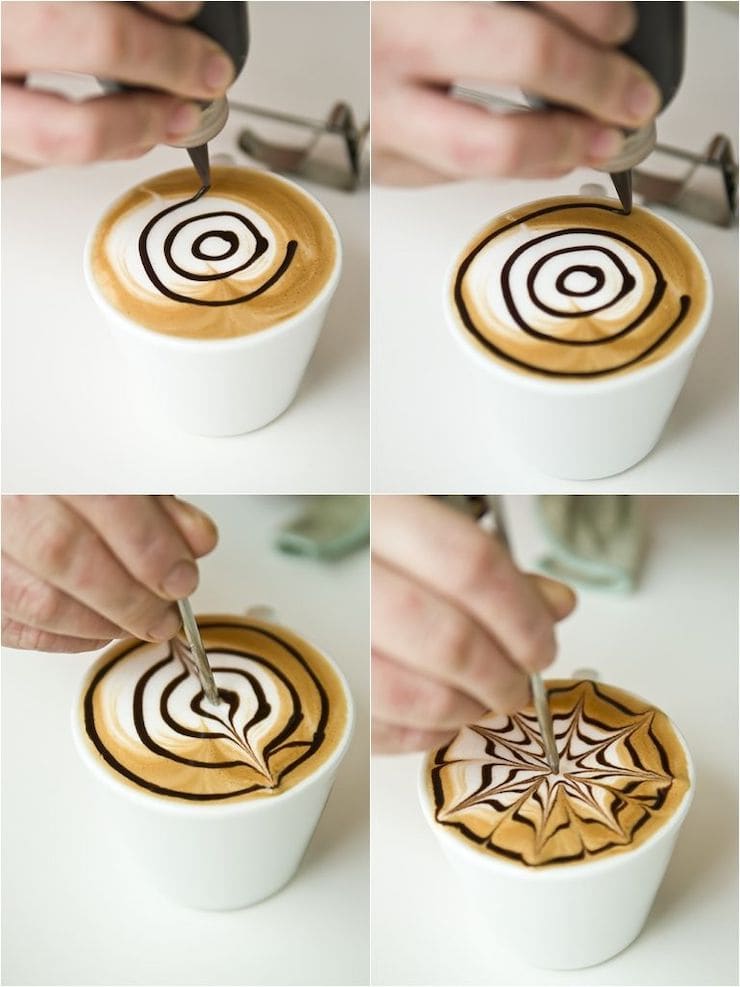 Latte art, ou comment dessiner sur du café