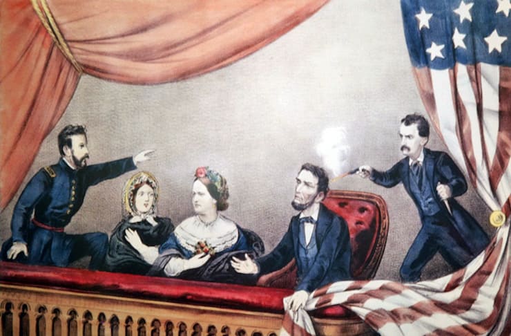 John Wilkes Booth assassine le président Abraham Lincoln.