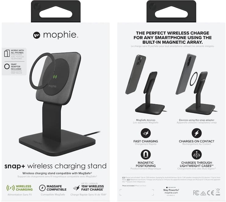 Обзор Mophie Snap+: MagSafe-подставка с беспроводной зарядкой