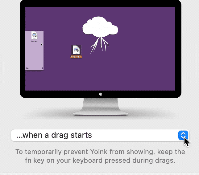 Yoink is a handy clipboard for Mac