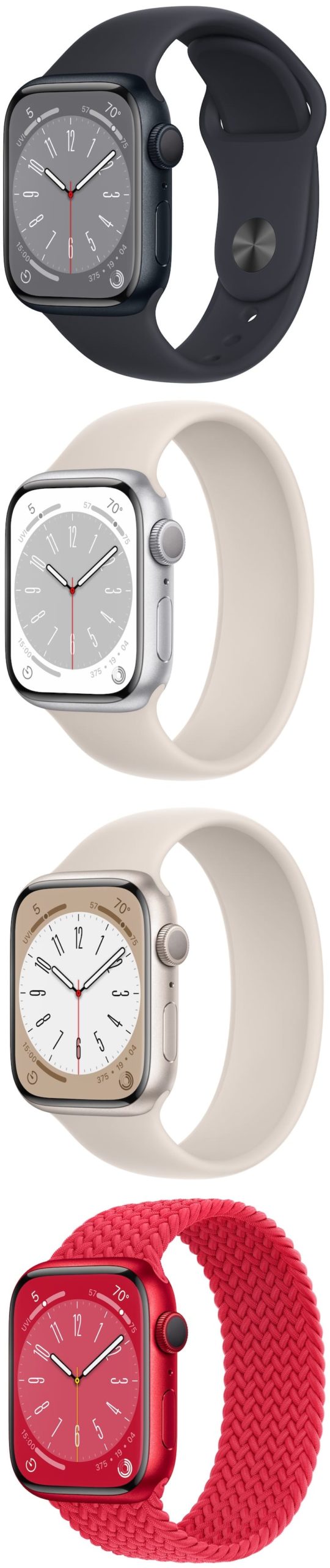 Цвета Apple Watch Series 8 (2022)