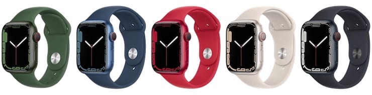 Цвета Apple Watch Series 7