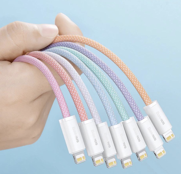 Стильные плетеные Lightning-кабели для зарядки iPhone и iPad от известного бренда Baseus