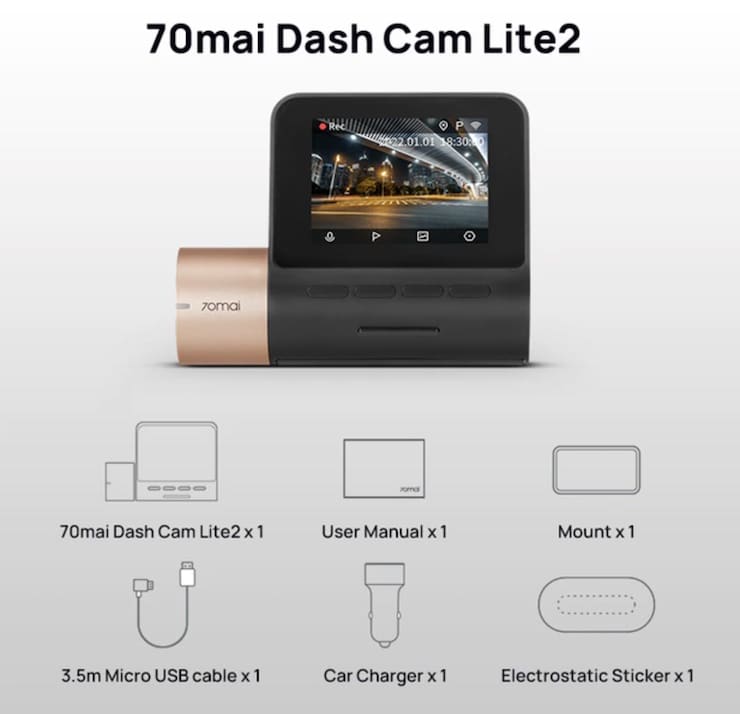Видеорегистратор Xiaomi 70mai Dash Cam Lite 2