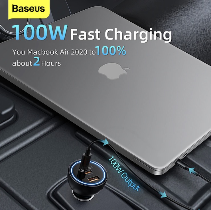 Автомобильная зарядка от Baseus на 160 Вт