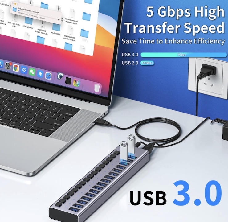 Ultimate-USB-хаб на 16 разъемов, которого хватит, чтобы подключить все что нужно к компьютеру