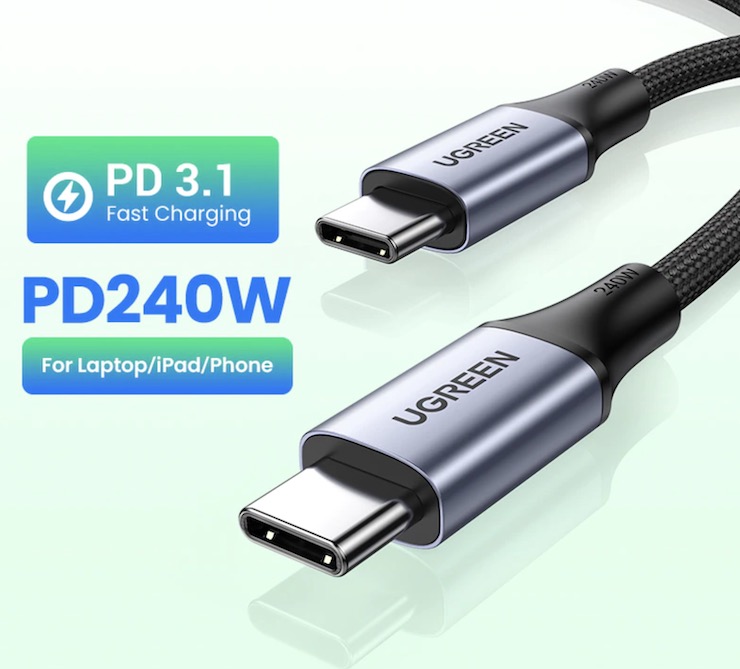 USB-C-кабель Ugreen с поддержкой 240 Вт