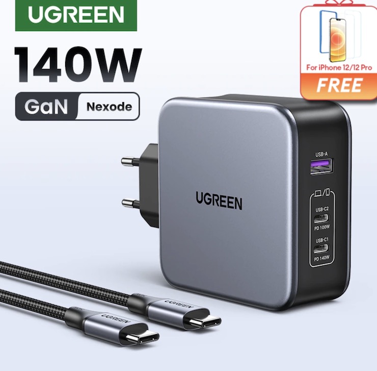 Сверхмощное зарядное устройство Ugreen на 140 Вт