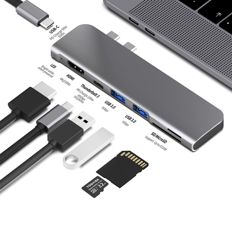 USB-хаб для MacBook, чтобы подключать к нему любые аксессуары и устройства