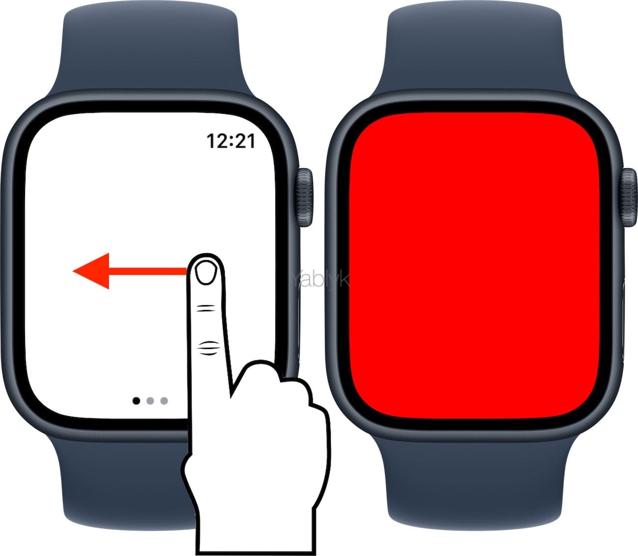 Как переключаться между режимами фонарика в Apple Watch?