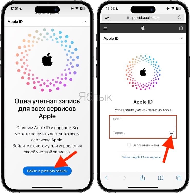 Как изменить пароль Apple ID