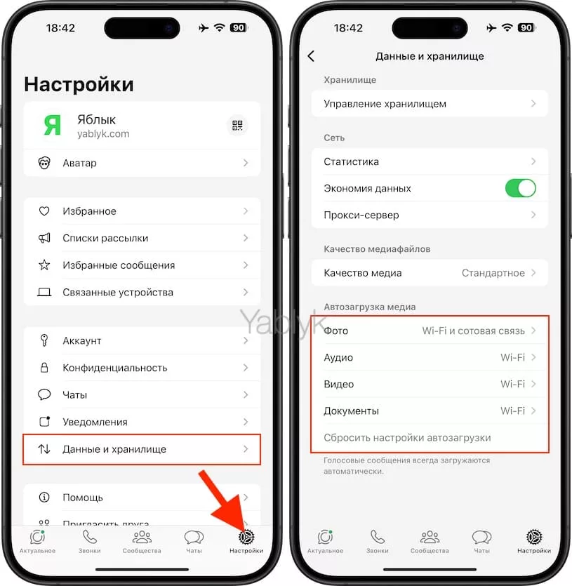 Как отключить автоматическое сохранение фото и видео в WhatsApp для iPhone