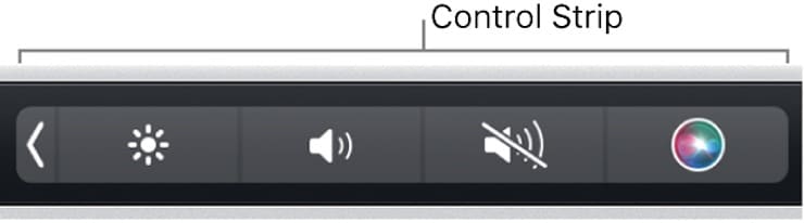 touch bar control strip