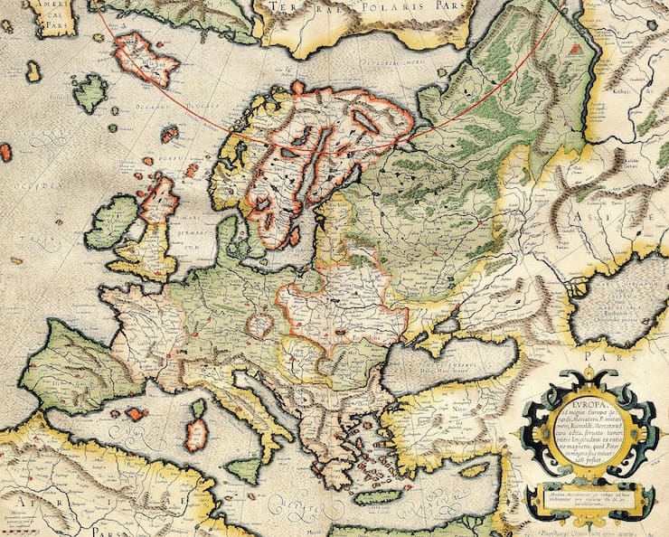 europe map atlas cosmographicae mercator