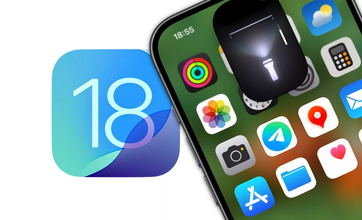 Как изменять уровень яркости фонарика и ширину луча на iPhone с iOS 18