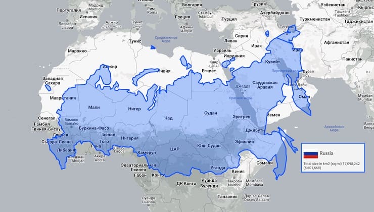 Проекция Меркатора или почему размеры стран на карте мира не соответствуют действительности