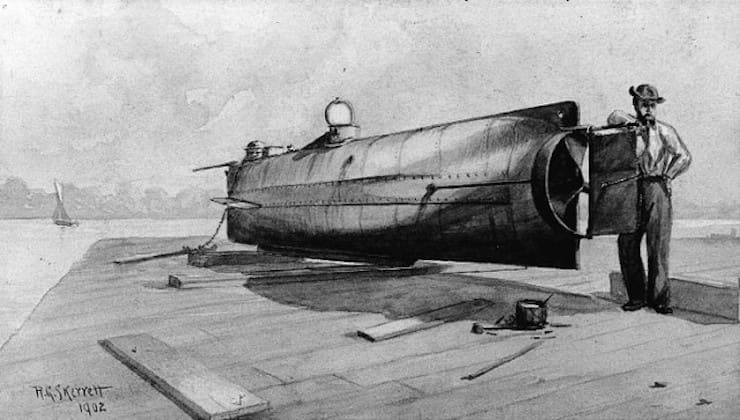 Гораций Лоусон Ханли и подводная лодка