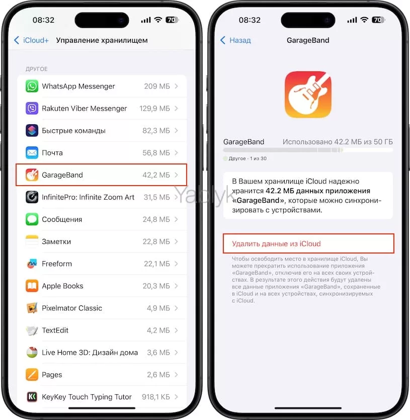 Как удалить из iCloud ненужные заметки, сообщения, проекты и т.д.