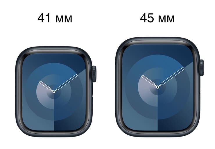 Размеры корпуса Apple Watch Series 9