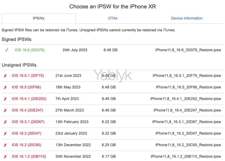 Как узнать последнюю (актуальную) версию iOS (iPadOS) для iPhone (iPad) и где скачать ее IPSW-файл?