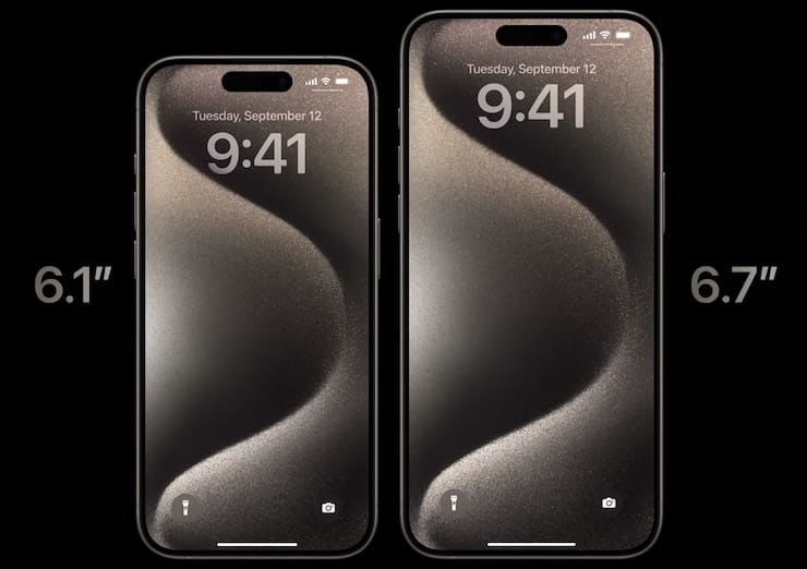 Размеры iPhone 15 Pro и iPhone 15 Pro Max 