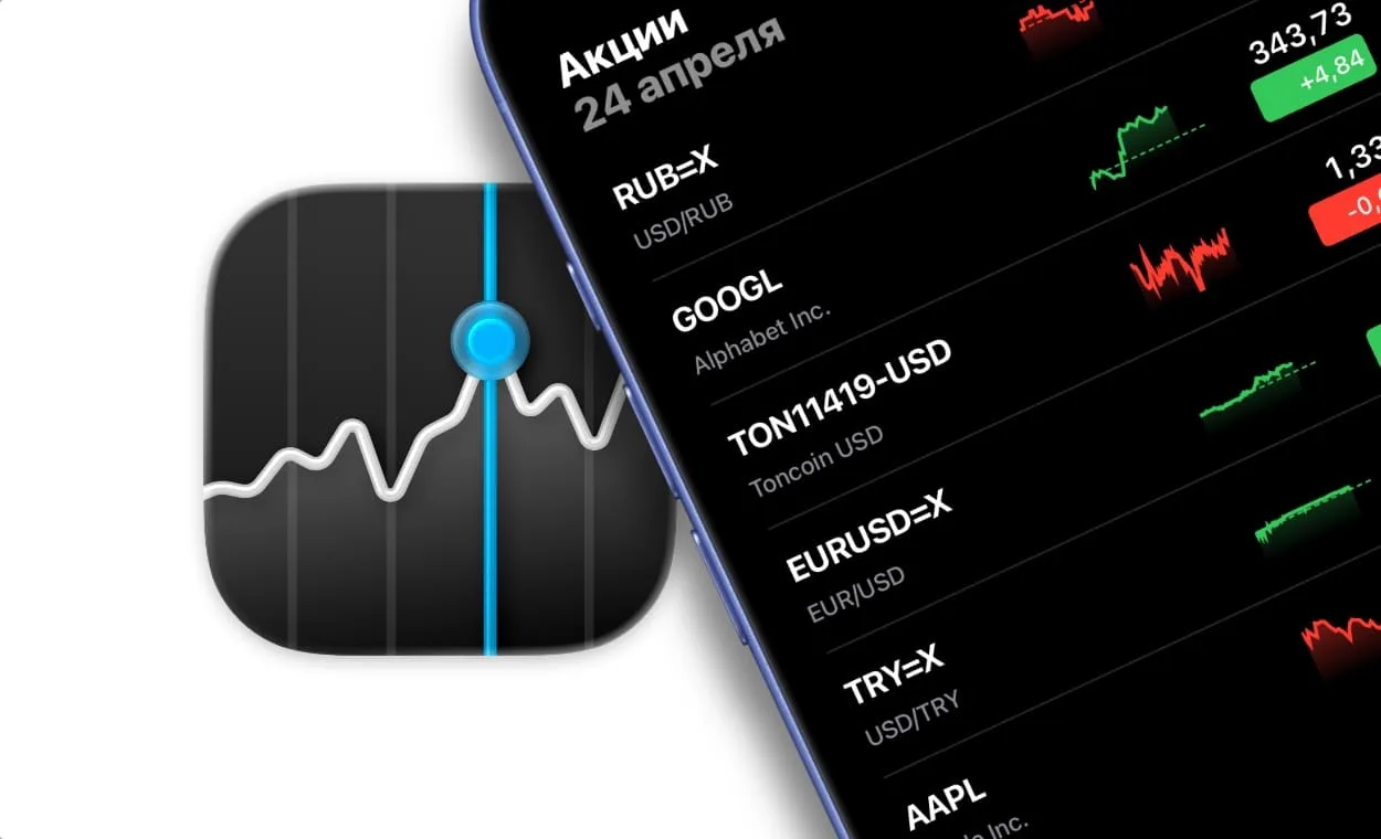 Как смотреть курсы валют: рубля, доллара, гривны, евро, биткоина в приложении Акции на iPhone