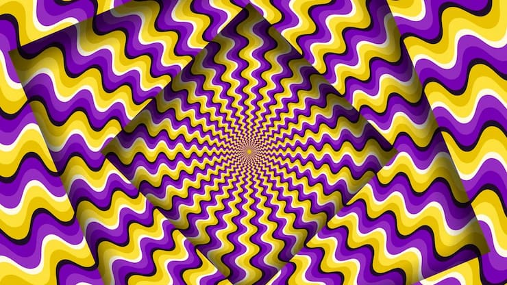 Un vortex qui tourne - une illusion d'optique