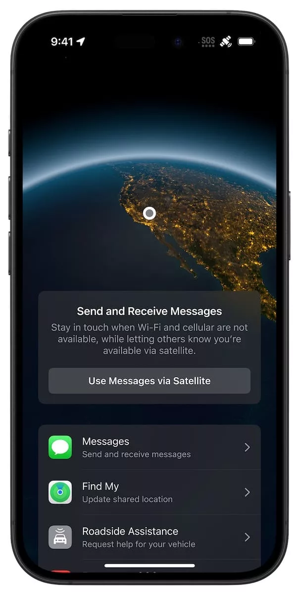 Спутниковая связь в iPhone 16
