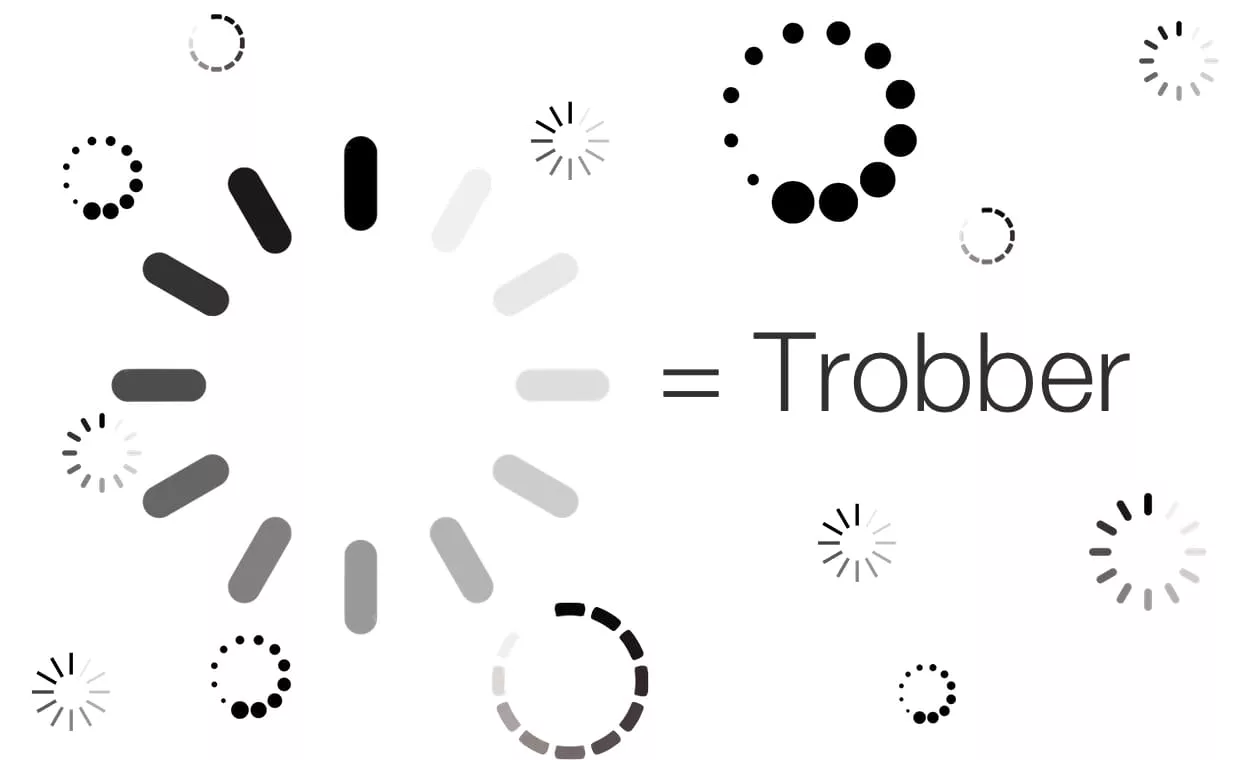 Оказывается, анимационнный кружок загрузки официально называется — «троббер»